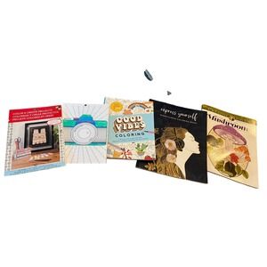 Adult Coloring‎ Book Lot 5 Creative Haven Mushrooms Good Vibes Mindfulness DCWV